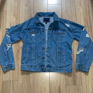 Forever 21 Distressed Jean Jacket TBD I